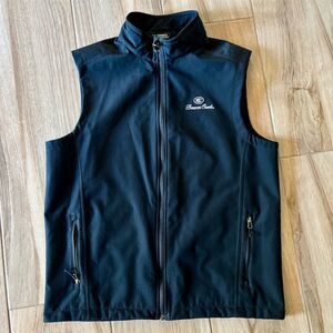 Double Diamond Men's Softshell Vest L Blue Full Zip Beaver Creek Logo